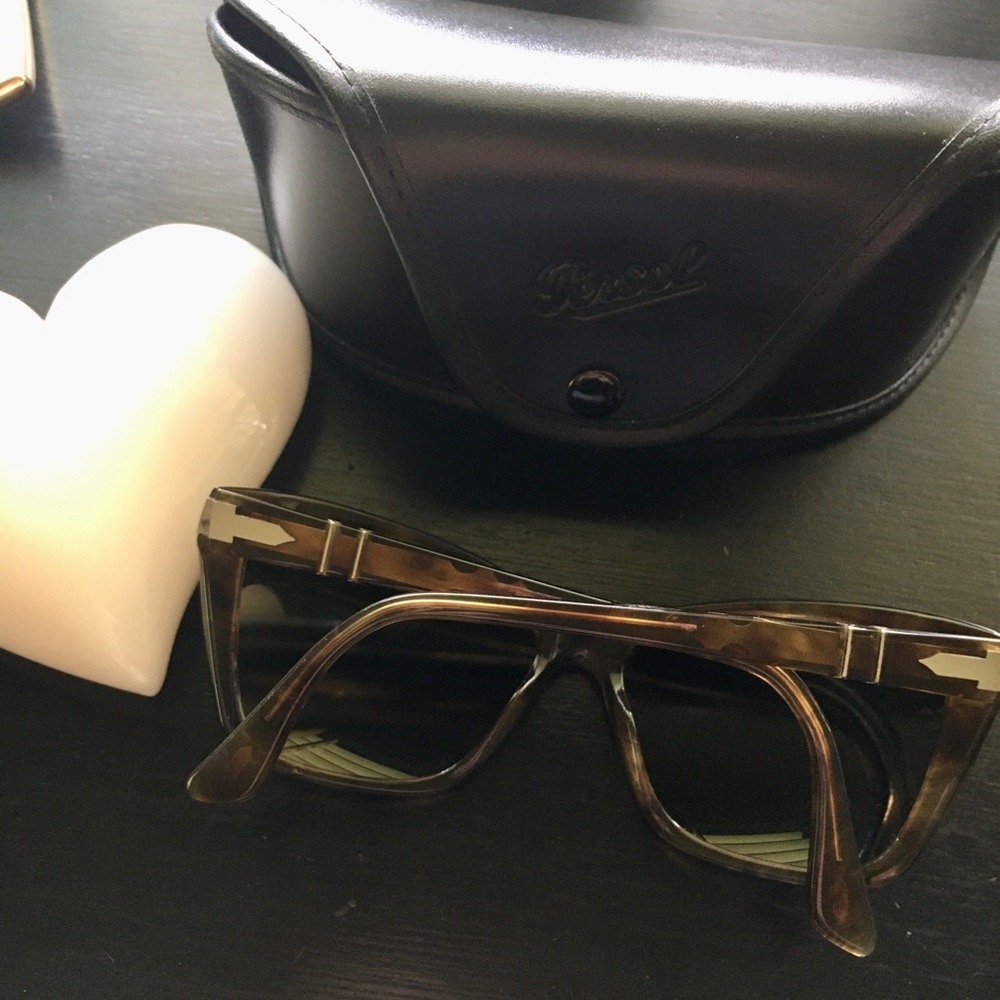 PERSOL DARK BROWN TORTOISE HAND MADE IN ITALY SUNGLASSES - Picture 5 of 11